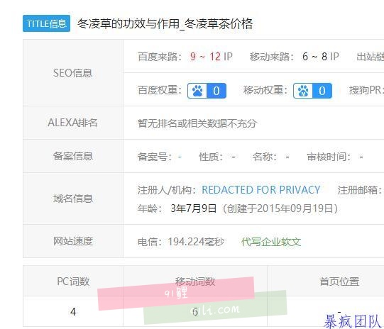 项目心得：说说seo赚钱项目、冬凌草茶